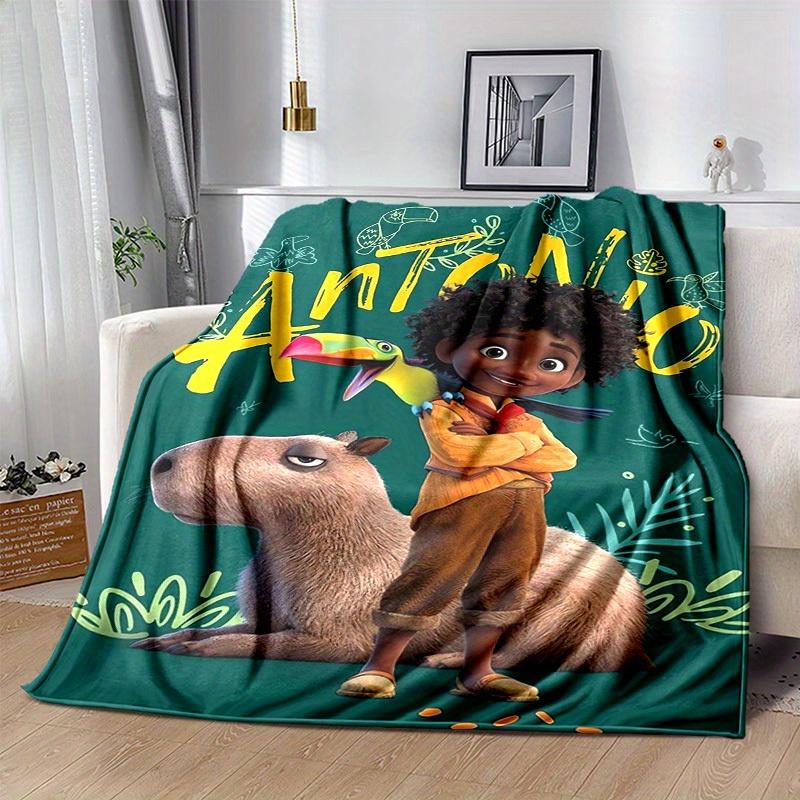 1pc, Antonio Inspired Toucan & Capybara Blanket Perfect for Home Decor, Couch Blanket, Travel Gift, Outdoor Blanket, Camping