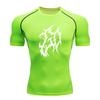 Men's Quick Dry Compression Athletic T-Shirt, White Extreme Brutal Death Metal Graphic Tee for Gym Workout Running Train