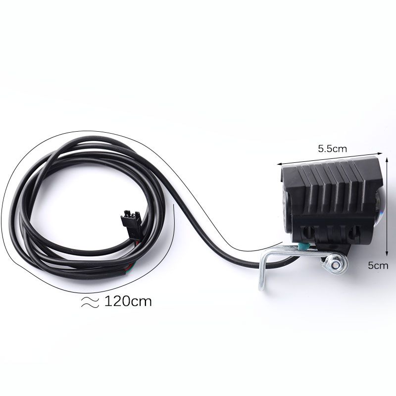 2 In 1 E-bike Light Headlight Input DC 36V 48V 60V Electric Scooter Handlebar Lamp Electric Scooter LED Front Light With Horn