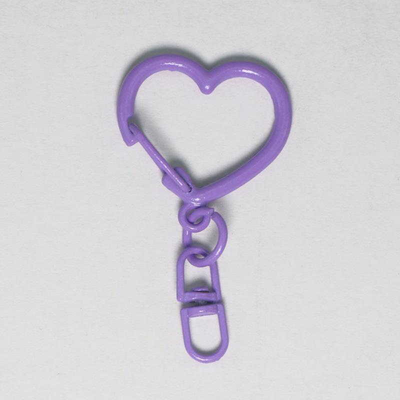 Heart-Shaped Painted Keychain - Handmade DIY Jewelry & Bag Pendant with Perler Beads.