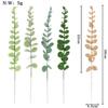 5/10/20pcs Artificial Eucalyptus Branch Golden Leaves Plants for Home Wedding Decoration Winter Christmas Arrangement Bouquet