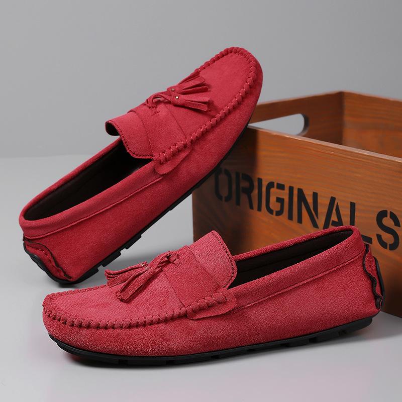 Red cloth revolutionary Doudou shoes men's new flannel lazy casual lazy cloth shoes