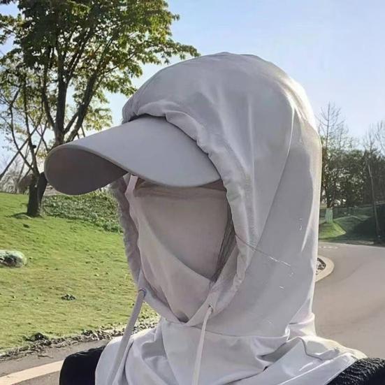 Jezdecká pokrývka hlavy Jednobarevná Nastavitelná Stahovací šňůrka Ochrana proti UV záření Klobouk s kšiltem Letní klobouk z ledového hedvábí