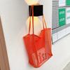 Nylon Beach Handbag Transparent Hollow Tote Bag Make Up Mesh Shoulder Bag  Travel
