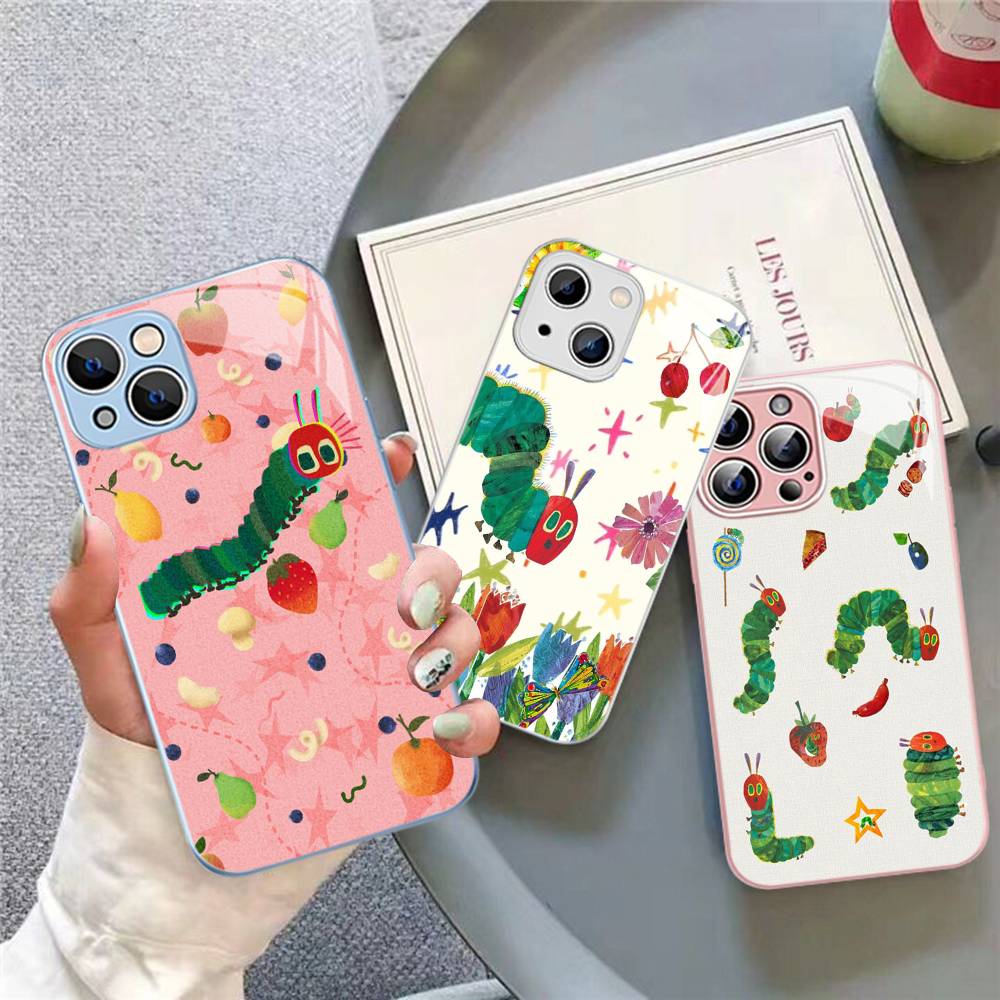 The Very Hungry Caterpillar For IPhone 14 13 12 Mini 11 Pro XS Max X XR 14 Plus Tempered Glass Cover