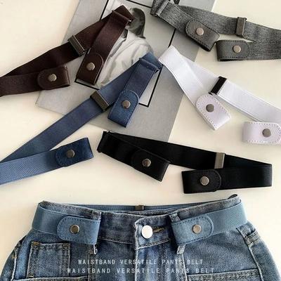 Elastic Waist Band Ins Adjustable Versatile Leisure Jeans Belt No Buckle Easy To Wear Waist Support Invisible Belt Women's Belt