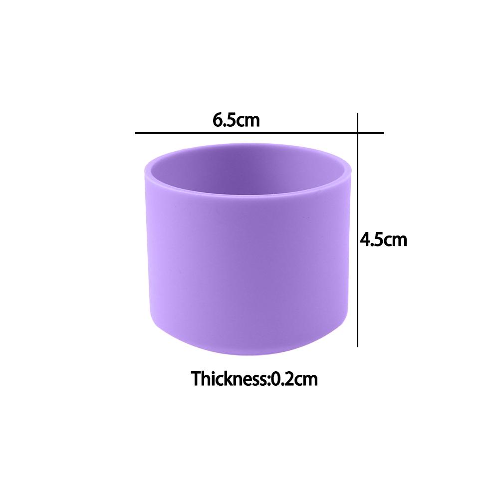 For Better Life 1Pc 6.5cm Soft Silicone Cup Bottom Sheath Protector Sleeve For Glass Water Tea Bottle Anti Damage Accessories