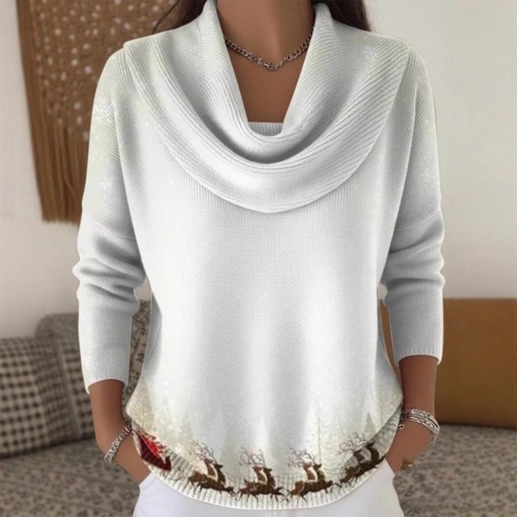Damen Pullover Herbst Winter Mode Lässig Europäischer Amerikanischer Stil Warm Gemütlich Strick Oberteil