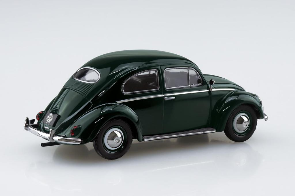 Aoshima Bunka Kyozai Rakupla Snap Kit Volkswagen Beetle Plastic Model Kit (AOSHIMA) No. 20-JG (Jungle Green) Pre-Colored