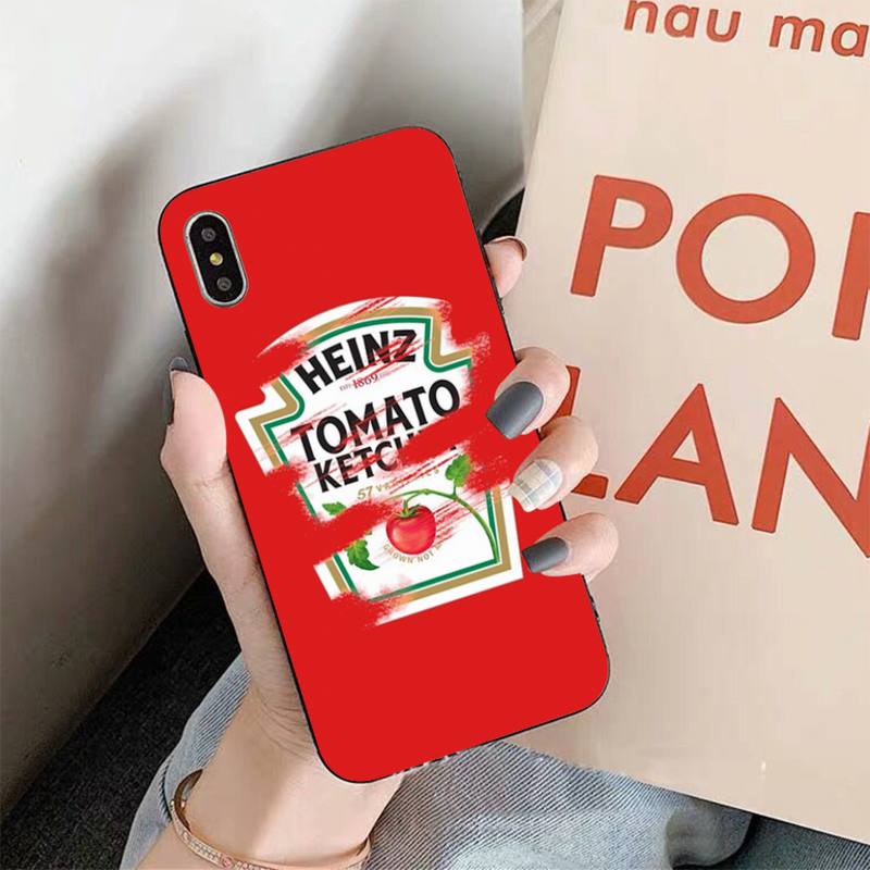 MaiYaCa Cute Ins Heinz Tomato Ketchup Mustard Phone Cases for iPhone 11 12 Pro XS MAX 8 7 6 6S Plus X 5S SE 2020 XR Cover