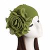 Women Elegant Side Large Flower High Elastic Fashion Cap