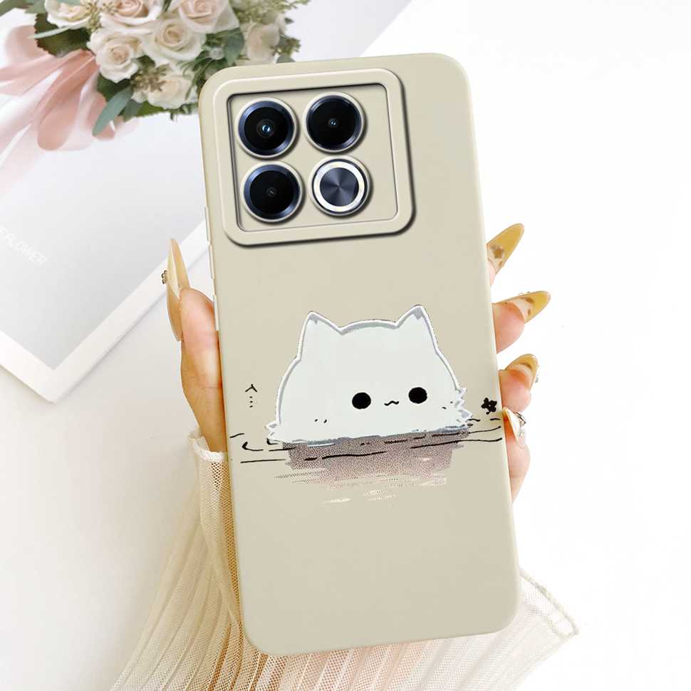 For Infinix Note 40 5G Case X6852 Soft Slim Rabbit Sunflower Back Cover Fundas For Infinix Note40 Note 40 5G Shell Bumper