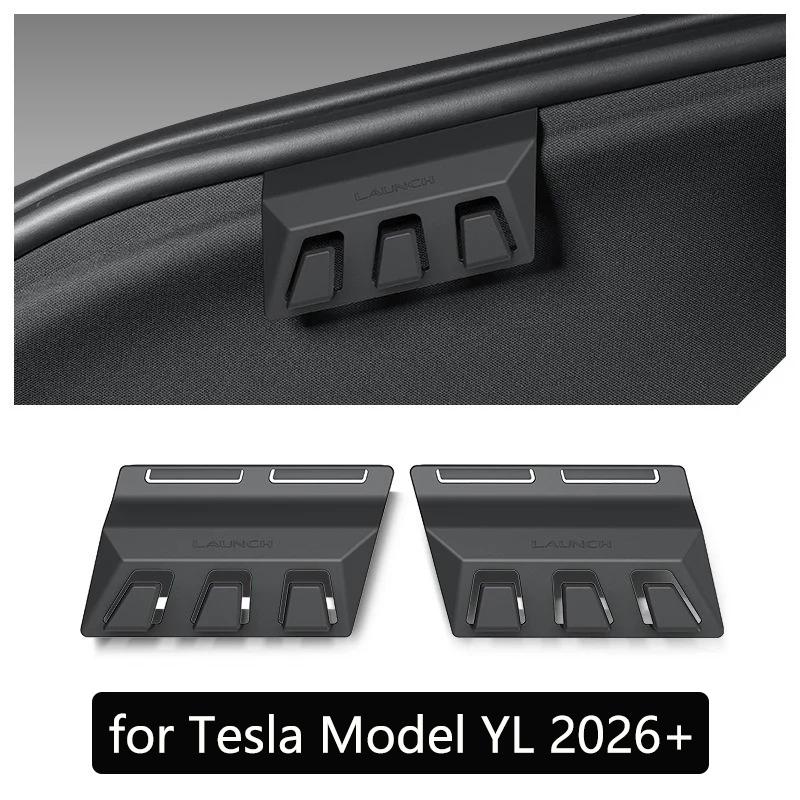For Tesla Model YL Y Juniper 2025 2026 Launch Rear Trunk Hook Hidden Organizer Umbrella Bag Hanger Storage Car Accessories 2pcs