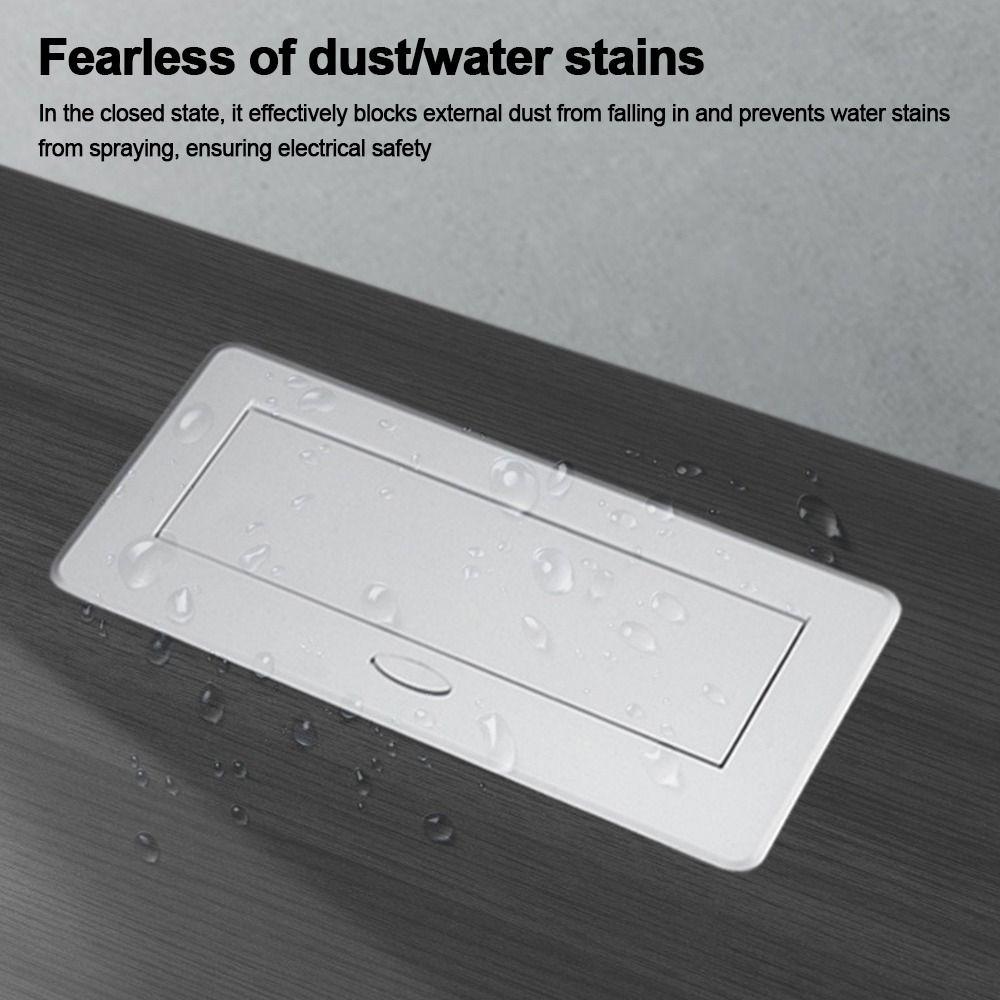 Three-Hole Table Top Recess Outlet Embedded Bounce Socket  Office Desk Computer