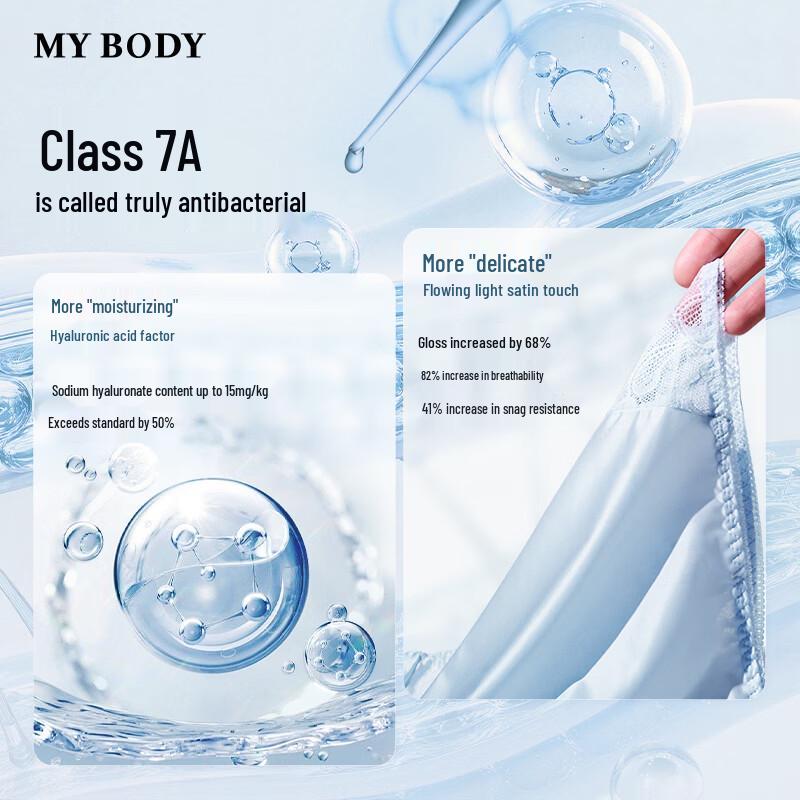 mybody Women's Lace Hyaluronic Acid Antibacterial Underwear 3-Pack