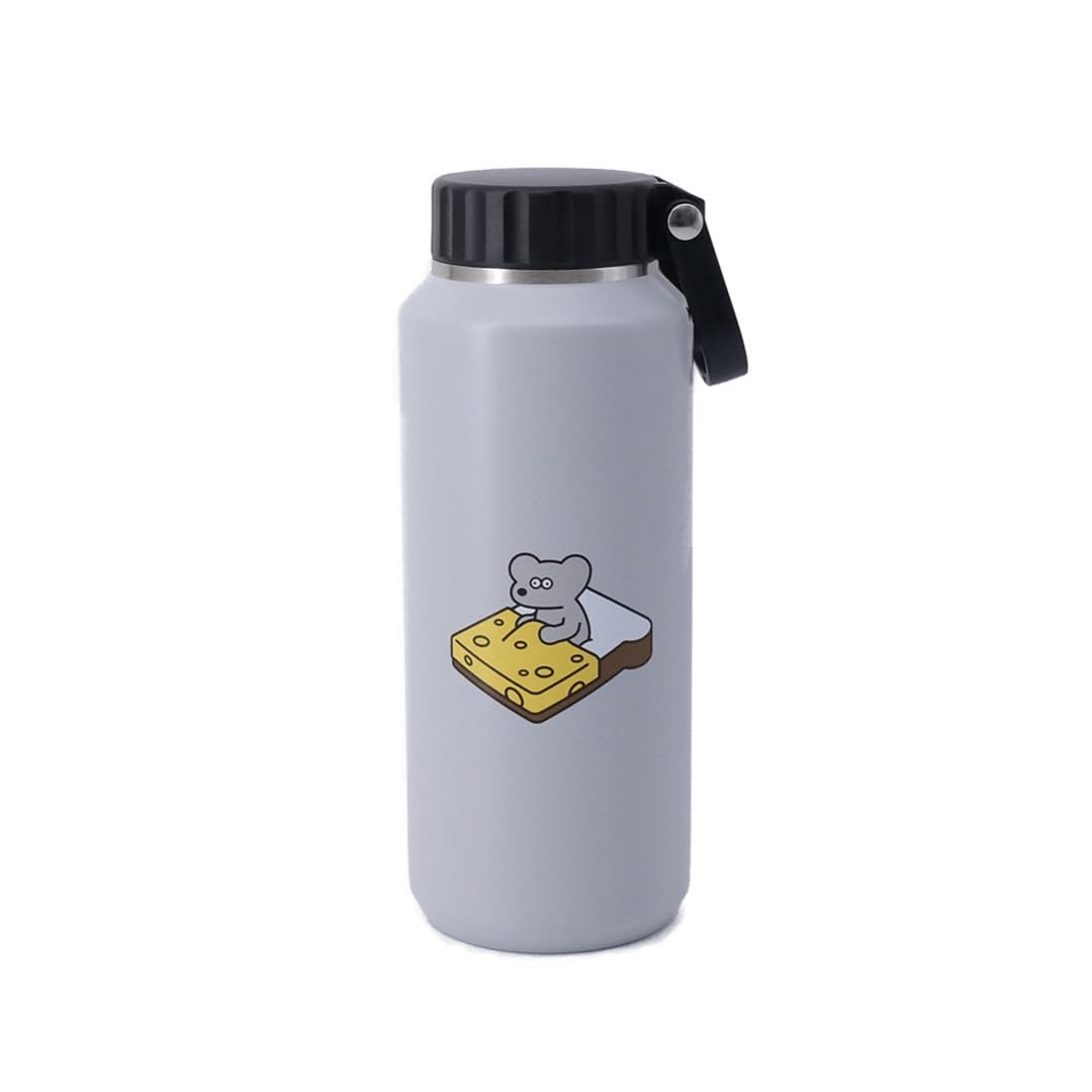 

ANDY Stainless Steel Bottle with Handle, 500ml, Mouse ANDY Design, Stainless Steel Mug, Handle, Direct Drinking, Water Bottle, 500ml, Easy to Clean,