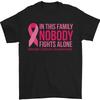 Breast Cancer Awareness Nobody Fights Alone Mens T-Shirt 100% Cotton