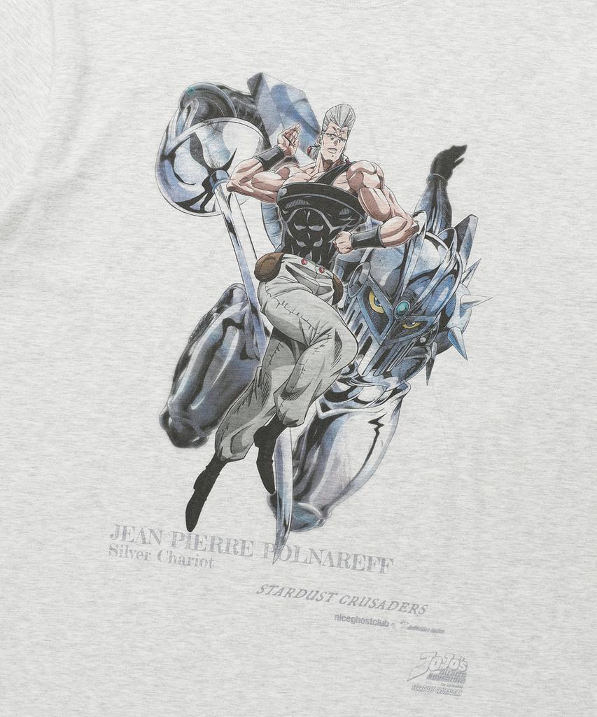 NICEGHOSTCLUB Jojos Stardust Crusaders Polnareff Poster Tee_Light Gray(Ng2Gmut502E)