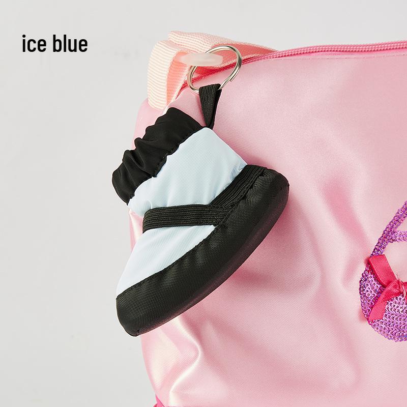 Ballet Warm Plush Keychain Dance Shoes: Women's Velvet Quilted PU Practice Shoes