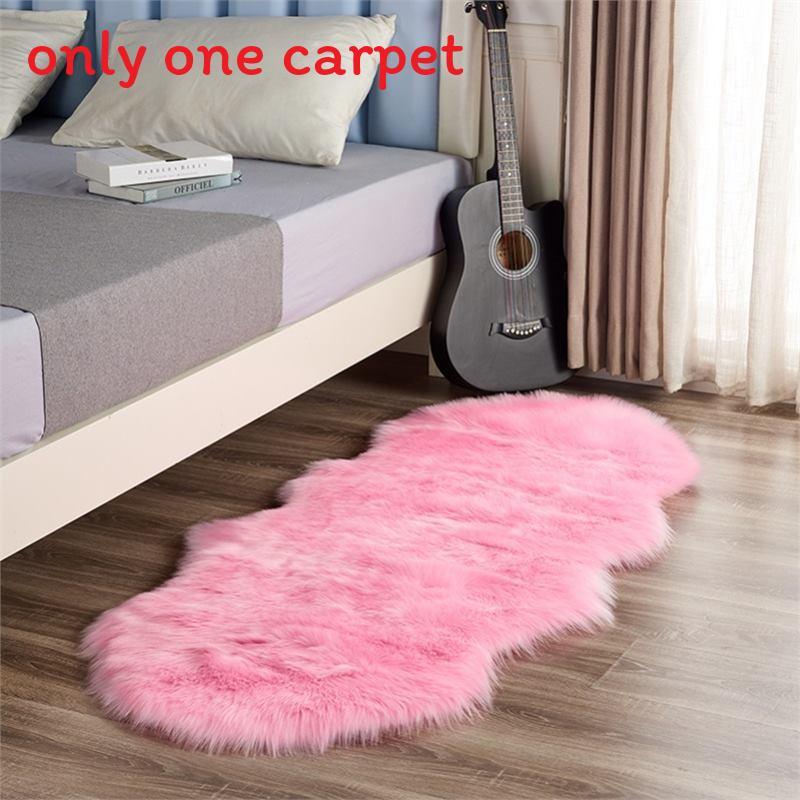 Polyester Plush Area Rug For Bedroom Living Room Non Slip Modern Home Decor