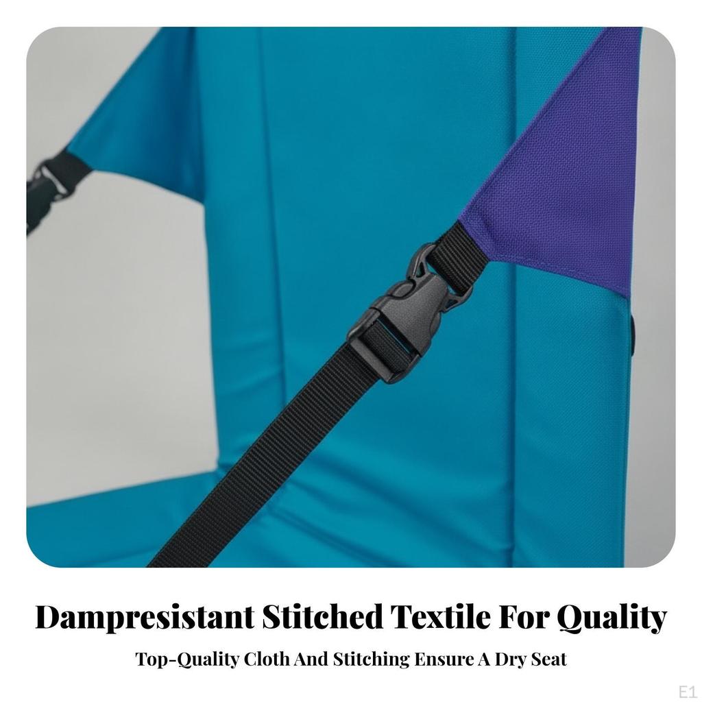 Portable Foldable Floor Chair | Convenient Top Carry Handle, Padded with Back Support,