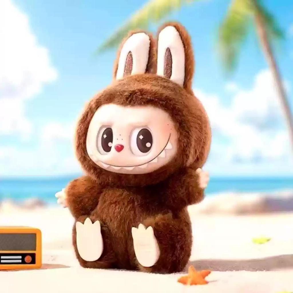 LABUBU Heart Macaron Enamel Face Sitting by POPMART BUBBLE.