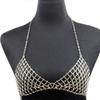 Sexy Bra Chains Crystal Waist Chain Rhinestone Body Chain Bikini Top Bra Chain Gold Body Jewelry For Women Girls