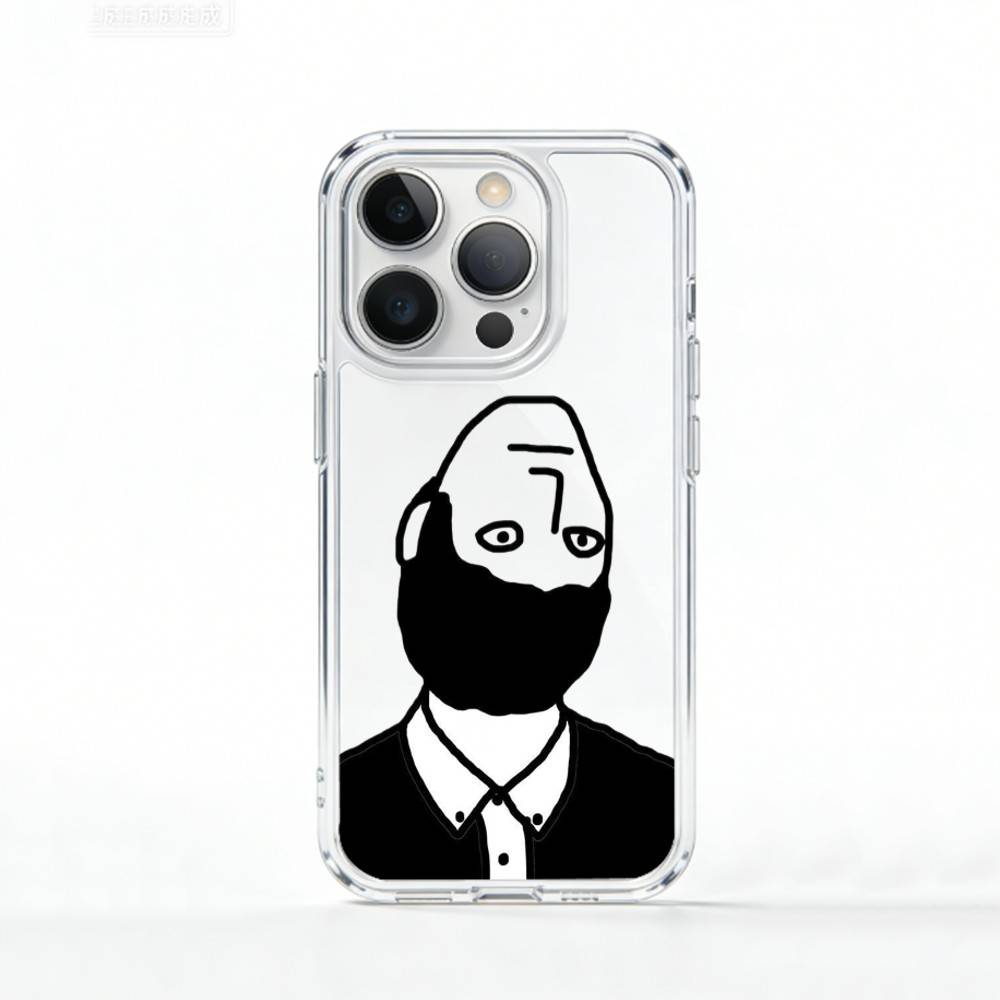 

Jean J-Jullien M-Minimalist Art Phone Case For iPhone 17 16 15 14 13 12 11 Mini Pro Max Plus Transparent Cover iPhone13