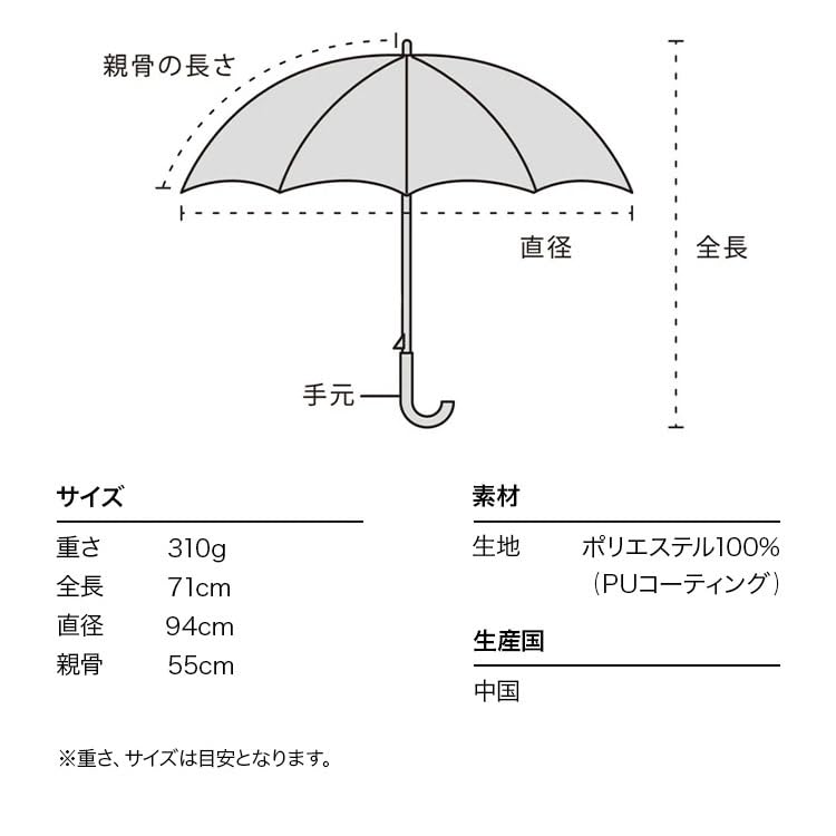 Sun Shade For both Sun and Shade UV Wide Variety of Cute for For Wpc. Umbrella, Cut-out Long, Brown, 55cm, Women's, Rain, Blocking, 100% Protection,