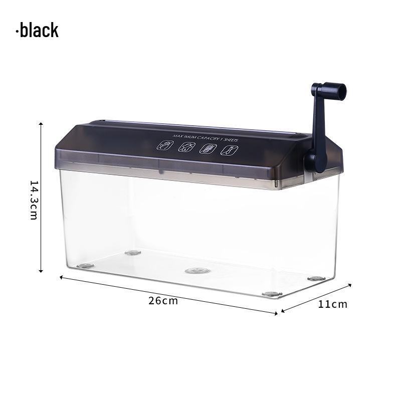 Hand-Crank A4 Document Shredder, Manual Strip-Cut Paper Shredder for Home/Office Use