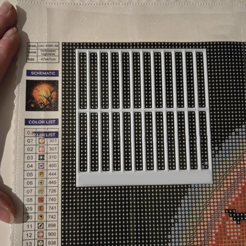 Rigla Pentru Artă Diamant 3D Imprimată Kit de Ghidare pentru Pictură Diamant DIY Instrument de Aliniere Diamant Distribuie Uniform Texturat Anti-Alunecare