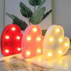 Romantic Night Light Ornament Red Pink Heart Marquee Table Lamp Love Heart LED Lamp  Anniversary