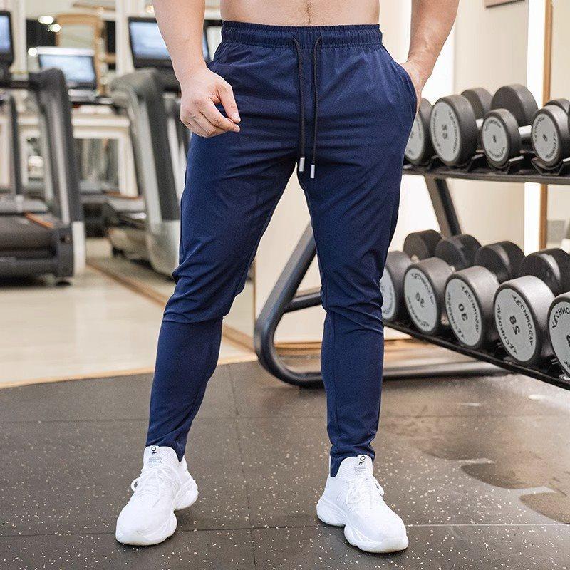 Ice Silk Jogginghose Herren Sommer Ultradünne Kühlende Dry Fit Sporthose Laufhose Atmungsaktive Hose Lässige Fitness Bein