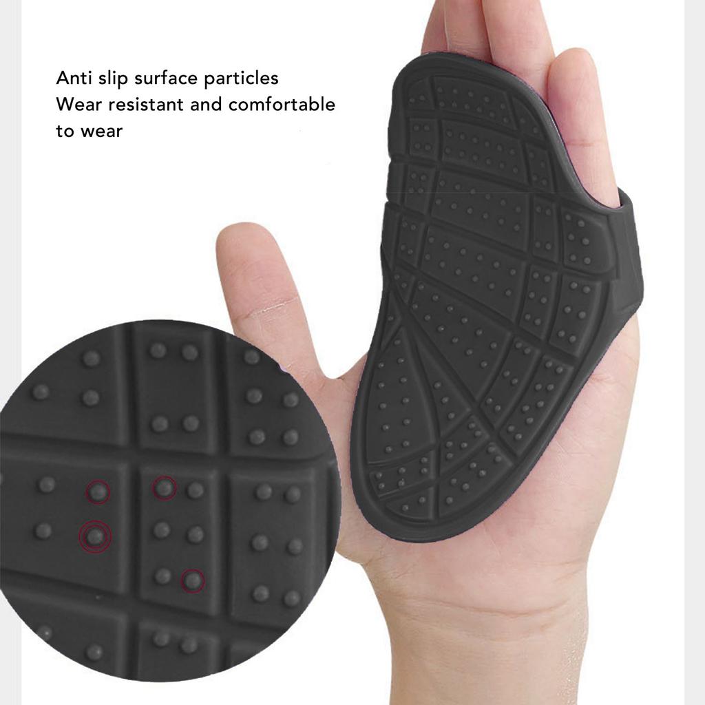 Lifting Grips Grip Pads for Weightlifting Black 2 Pairs Breathable Silicone Hand Palm Protector for Gym for Sweaty Hands