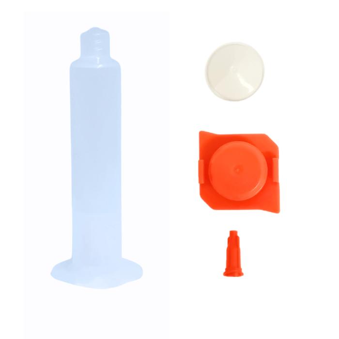 Syringe For Dispensing Glue, Sealants And Pastes, Dispensing Tube, Transparent, 10Ml With Piston And Cap