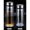 Leakproof Glass Tea Bottles With Infuser Stainless Steel Double Walled Bottle Portable Travel Drinking Lemon Water Cup