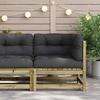 Garden Corner Sofa with Cushions Pressure Treated Pine Wood