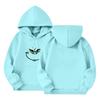 Children's Long-sleeved Loose-fitting Pullover Hoodie With Drawstring And Solid Color