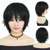 Short Pink Cosplay Wigs for Women Synthetic Hair Wig with Bangs Straight Anime Movie Costume Party Halloween Wig Drag Queen
