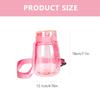 Große Sport-Wasserflasche Tragbarer Outdoor-Wasserhalter Trinkhalm-Spender Reise-Fitnessstudio-Flasche Transparent