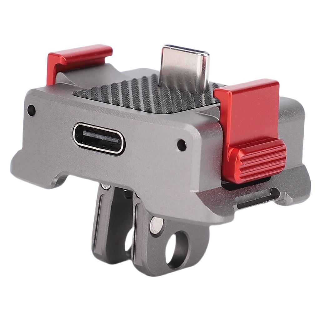 Charging Adapter Base Fit for Osmo Pocket 3 Action Camera Desktop Type C Charging Dock Aluminum Alloy Bracket Cold Shoe