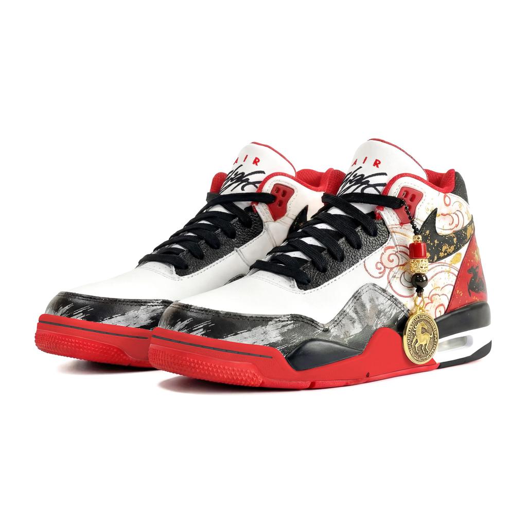 Nike Flight Legacy Ammortizzazione Ammortizzazione Resistente all'Abrasione, Resistenti all'Usura Scarpe da Basket Mid-top Vintage Unisex BQ4212-100(Team1573-)