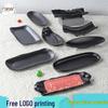 Melamine Black Rectangular Plate for Hot Pot, Sushi, and BBQ