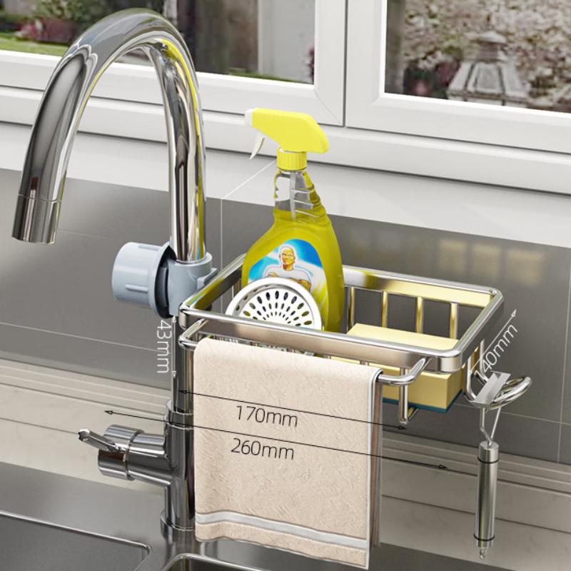 

Weipello No-Drill Faucet Storage and Drain Rack
