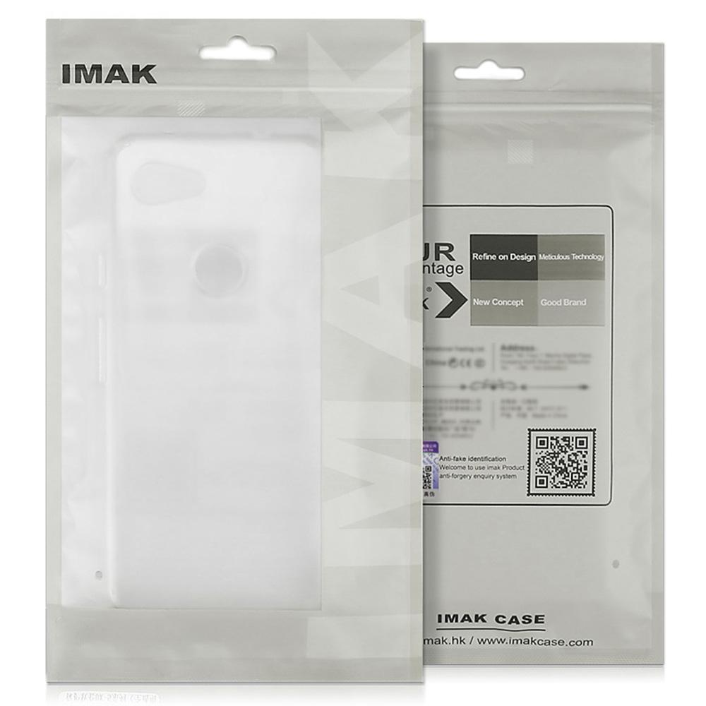 IMAK UX-4 Series For iPhone 15 Plus Case Straight Frame Four Corner Shockproof Clear TPU Cover