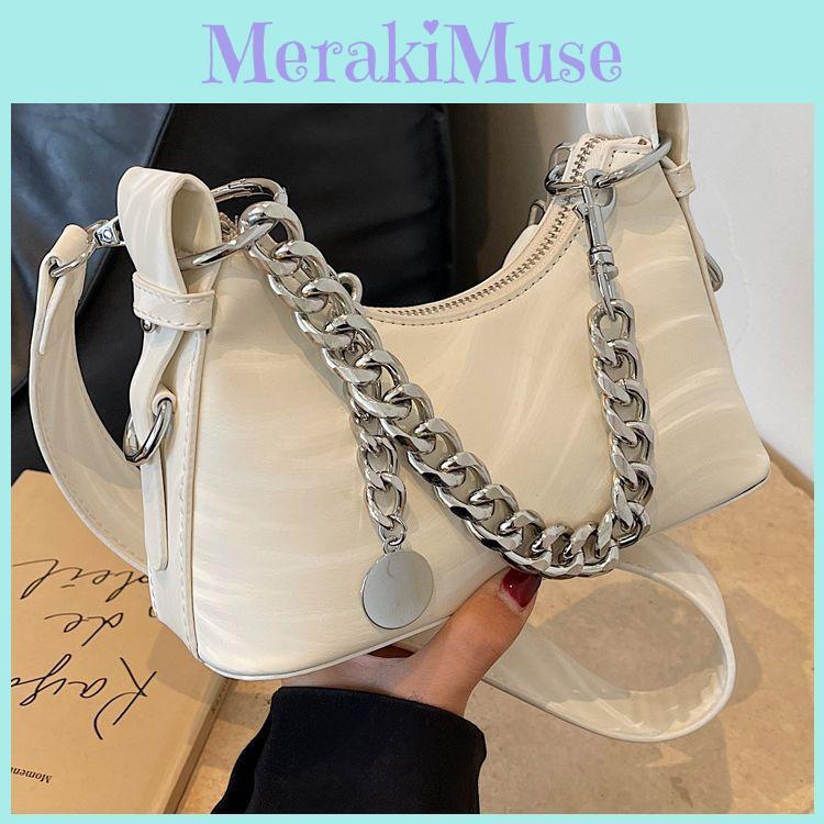 Trendy Street Style Small Square Bag With Chain Elements Pu Material Shoulder Bag