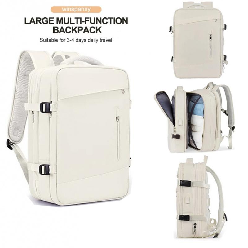 Expandable Large Capacity Travel Backpack for Women Men, 15.6 Inch Laptop Carry On Backpack, Water Resistant Weekender Bag Fits