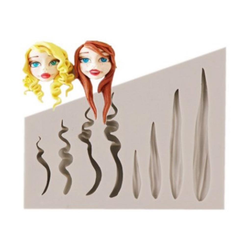 Epoxy Resin Silicone Molds Doll Hair Shaped DIY Craft Moulds Silicone Material Perfect Gift for DIY Crafts Enthusiasts