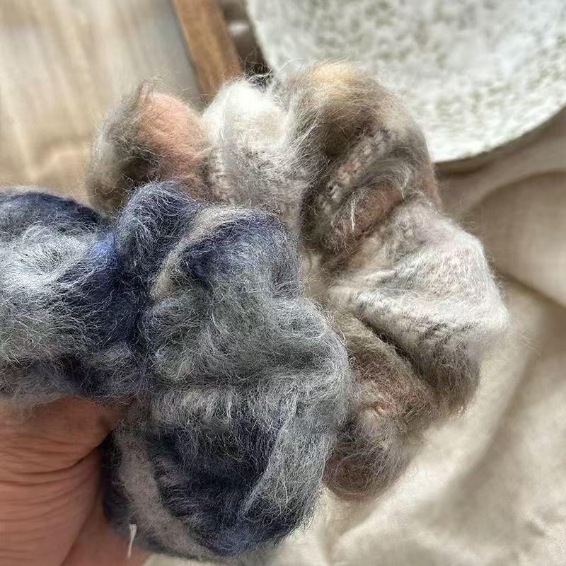 Plaid Woolen Elastic Headband - Hong Kong Style Plush Hair Ring