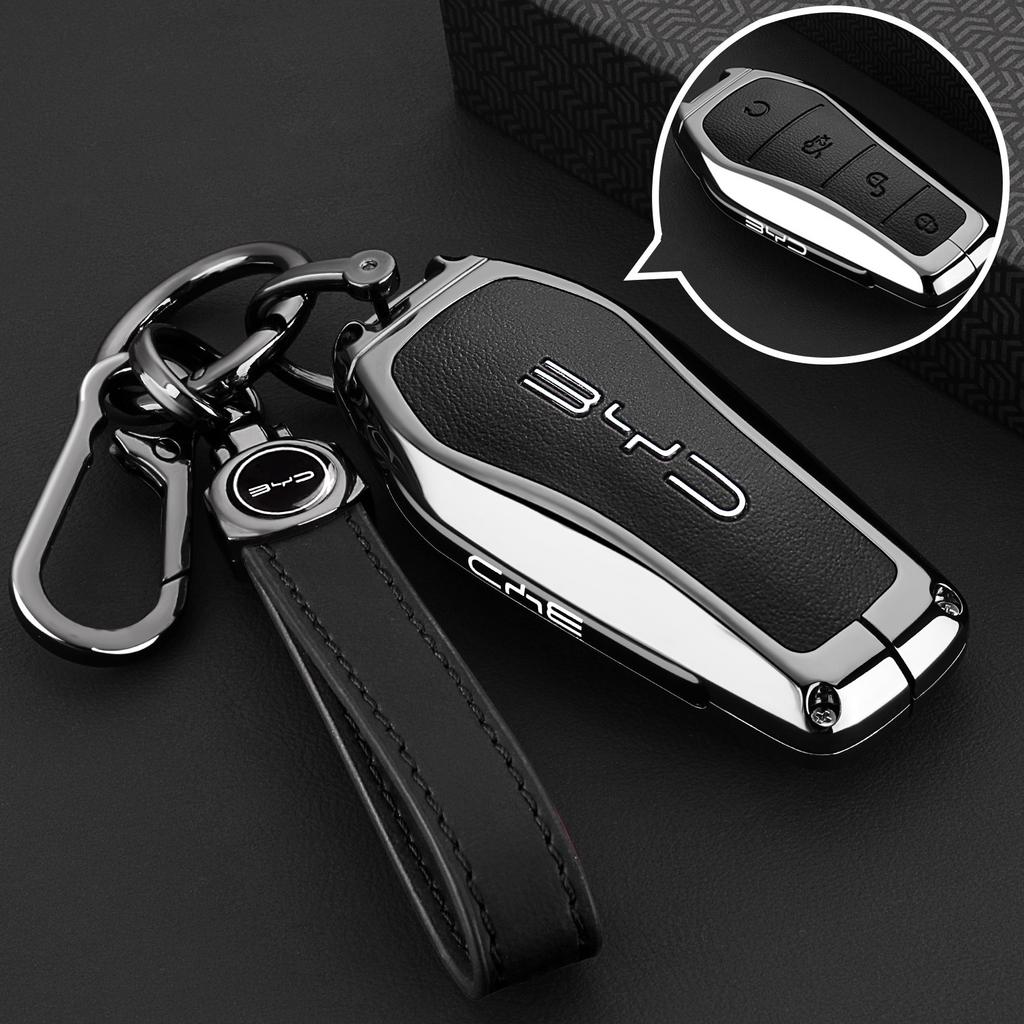 Car Key Case For Byd Atto 3 Accessories Keychain Remote Protection Cover Bag Shell Housing Ring Holder Fob